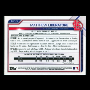 Matthew Liberatore 2021 Bowman Chrome Prospect Cardinals