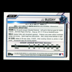 JJ Bleday 2021 Bowman Chrome Prospect Marlins