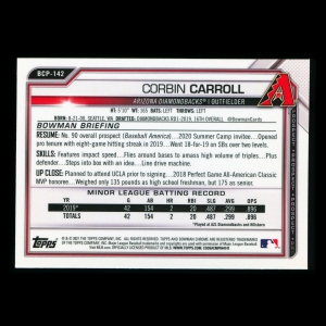 Corbin Carroll 2021 Bowman Chrome Prospect Diamondbacks