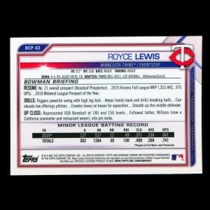 Royce Lewis 2021 Bowman Chrome Prospect Twins