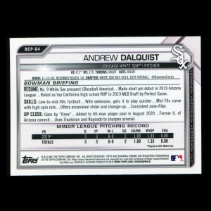 Andrew Dalquist 2021 Bowman Chrome Prospect White Sox