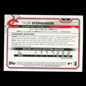 Tyler Stephenson RC 2021 Bowman Rookie Reds
