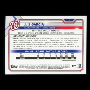 Luis Garcia RC 2021 Bowman Rookie Nationals