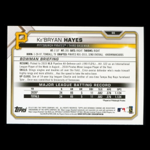 Ke'Bryan Hayes RC 2021 Bowman Rookie Pirates