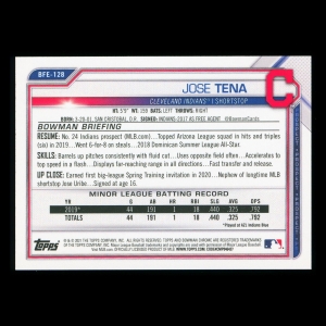 Jose Tena 2021 Bowman Prospect 1st Edition Indians