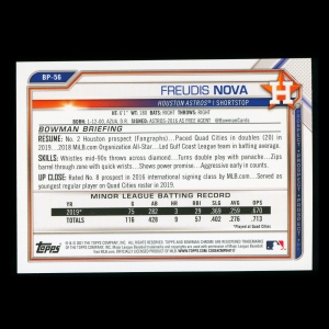 Freudis Nova 2021 Bowman Prospect Astros