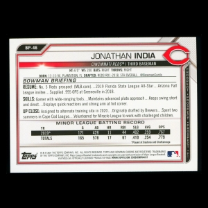 Jonathan India 2021 Bowman Prospect Reds