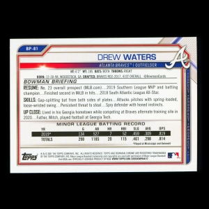 Drew Waters 2021 Bowman Prospect Braves