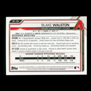 Blake Walston 2021 Bowman Prospect Diamondbacks