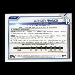 Wander Franco 2021 Bowman Prospect Rays