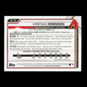 Kristian Robinson 2021 Bowman Prospect Diamondbacks