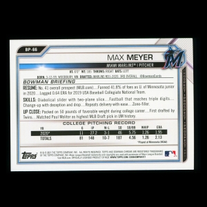 Max Meyer 2021 Bowman Prospect Marlins