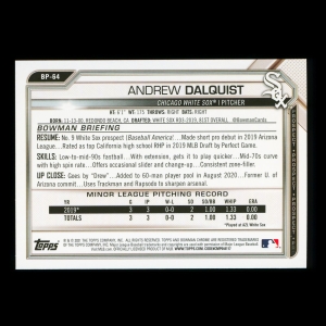 Andrew Dalquist 2021 Bowman Prospect White Sox