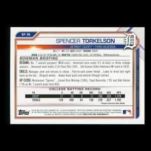 Spencer Torkelson 2021 Bowman Prospect Tigers