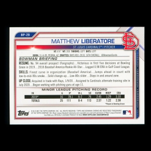 Matthew Liberatore 2021 Bowman Prospect Cardinals