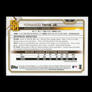 Fernando Tatis Jr. 2021 Bowman Padres