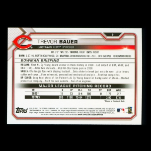 Trevor Bauer 2021 Bowman Reds