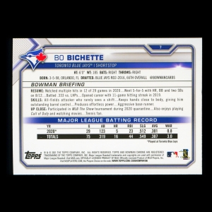 Bo Bichette 2021 Bowman Blue Jays