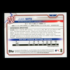 Juan Soto 2021 Bowman Nationals