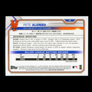 Pete Alonso 2021 Bowman Mets
