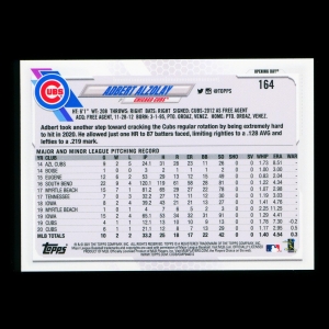Adbert Alzolay 2021 Topps Opening Day Future Stars Cubs
