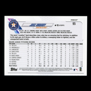 Jose Urquidy 2021 Topps Opening Day Future Stars Astros