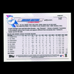Brusdar Graterol 2021 Topps Opening Day Future Stars Dodgers