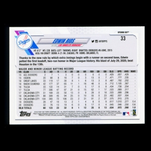 Edwin Rios 2021 Topps Opening Day Future Stars Dodgers