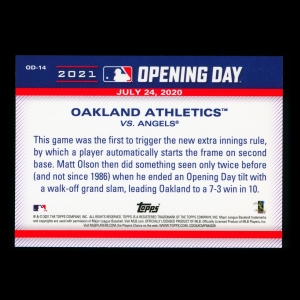Oakland Athletics 2021 Topps Opening Day