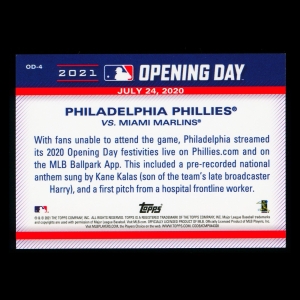 Philadelphia Phillies 2021 Topps Opening Day