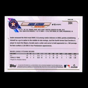 Andre Scrubb RC Topps 2021 Rookie Astros