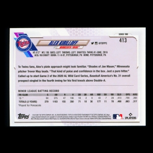 Alex Kirilloff RC Topps 2021 Rookie Twins