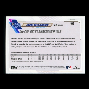 Shane McClanahan RC Topps 2021 Rookie Rays
