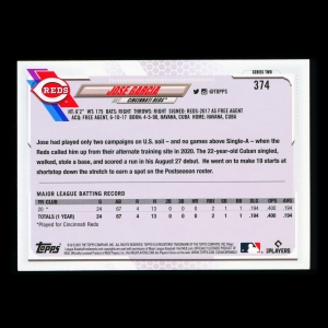Jose Garcia RC Topps 2021 Rookie Reds