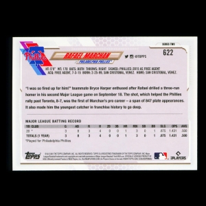 Rafael Marchan RC Topps 2021 Rookie Phillies