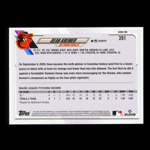 Dean Kremer RC Topps 2021 Rookie Orioles
