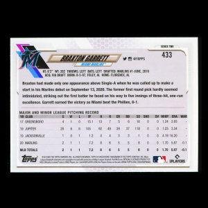 Braxton Garrett RC Topps 2021 Rookie Marlins