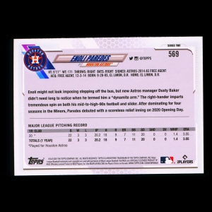 Enoli Paredes RC Topps 2021 Rookie Astros