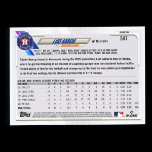 Luis Garcia RC Topps 2021 Rookie Astros