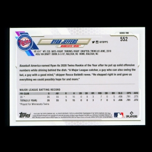 Ryan Jeffers RC Topps 2021 Rookie Twins
