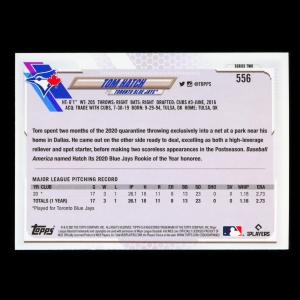 Tom Hatch RC Topps 2021 Rookie Blue Jays