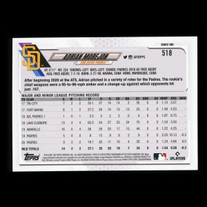 Adrian Morejon Topps 2021 Future Stars Padres