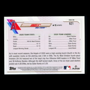 Angels Topps 2021 Team Card Angel Stadium