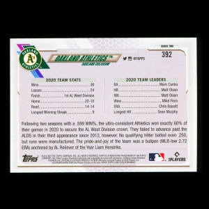 Oakland Athletics Topps 2021 Team Card Oakland Coliseum