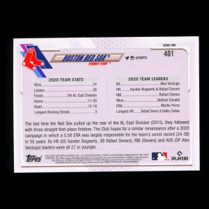 Boston Red Sox Topps 2021 Team Card Fenway Park