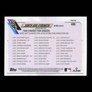 South Side Strength Topps 2021 Checklist White Sox