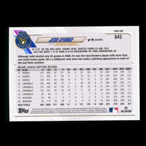 Jedd Gyorko Topps 2021 Rainbow Foil Brewers