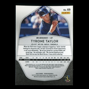 Tyrone Taylor RC 2020 Prizm Rookie Brewers