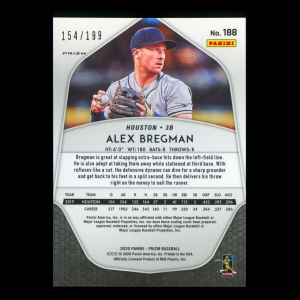 Alex Bregman 2020 Prizm Blue Donuts Astros 154/199