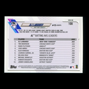 DJ LeMahieu 2021 Topps League Leaders Yankees